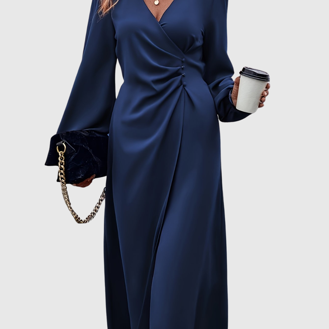 Islanna | Šaty s twist přední částí pro dojíždění