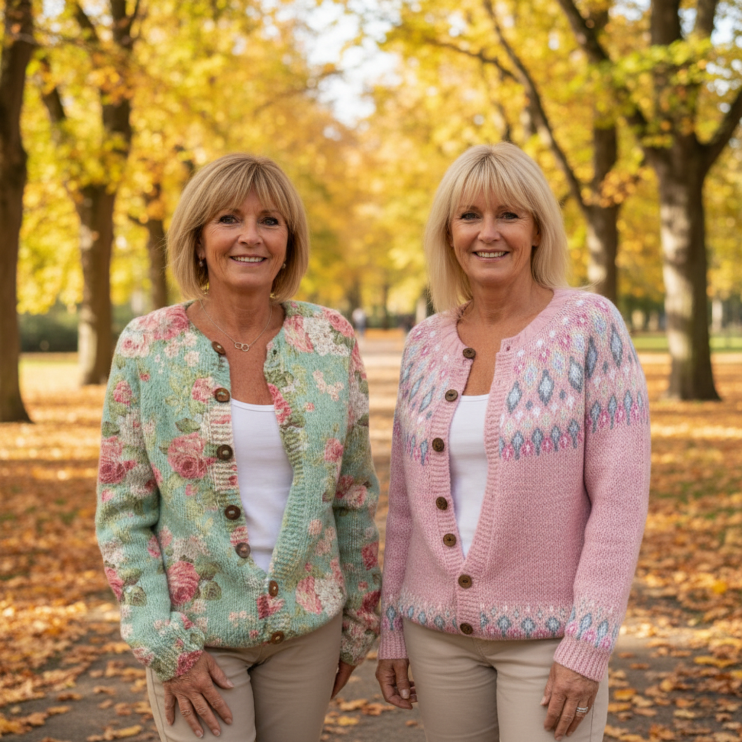 Beatriz - Podzimní květinový cardigan