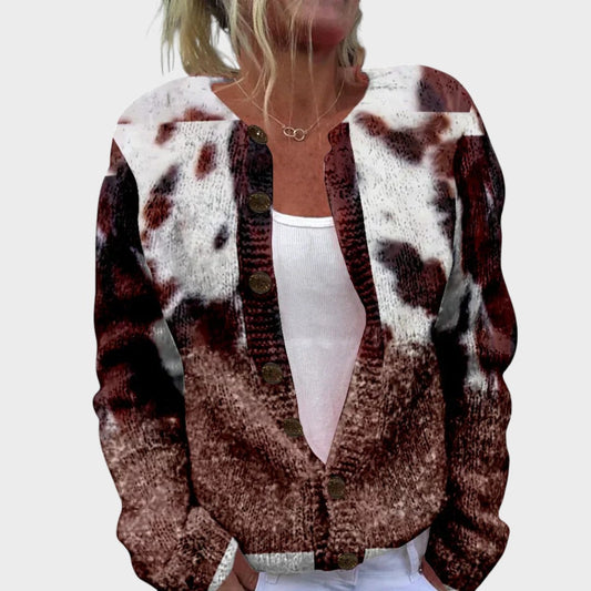 Sara - Podzimní květinový cardigan