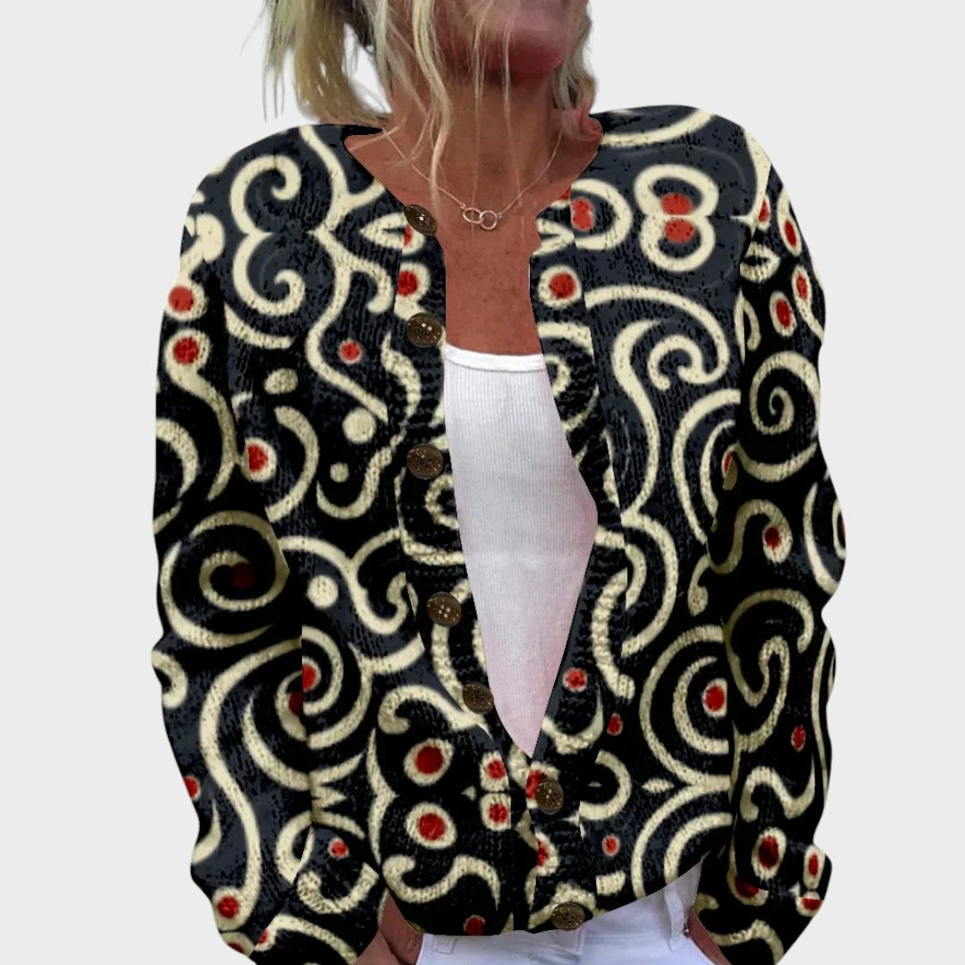 Gabriela - Podzimní květinový cardigan