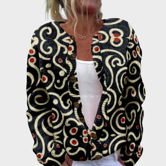 Gabriela - Podzimní květinový cardigan