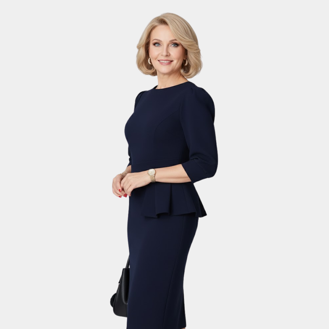 Claudine Bloom | Elegantní midi šaty s volánky