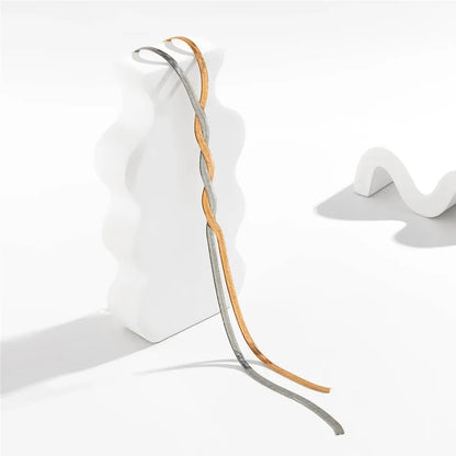 Elegantní dlouhý náhrdelník s nastavitelným designem hadího řetězu