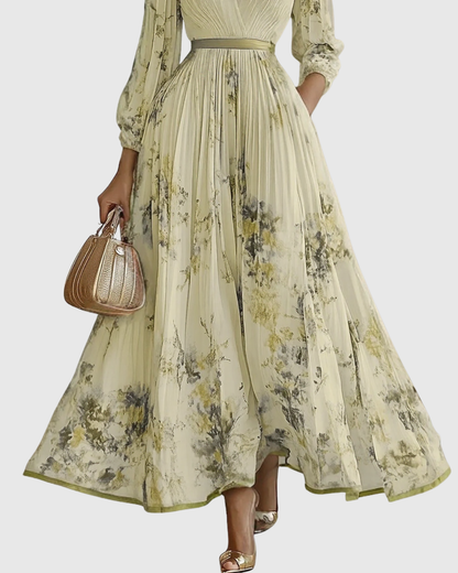 Rowella | Elegantní plisovaná maxi šaty