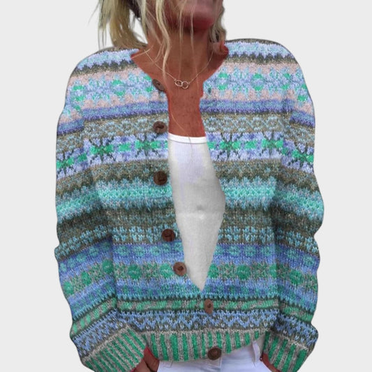 Isabel - Podzimní květinový cardigan