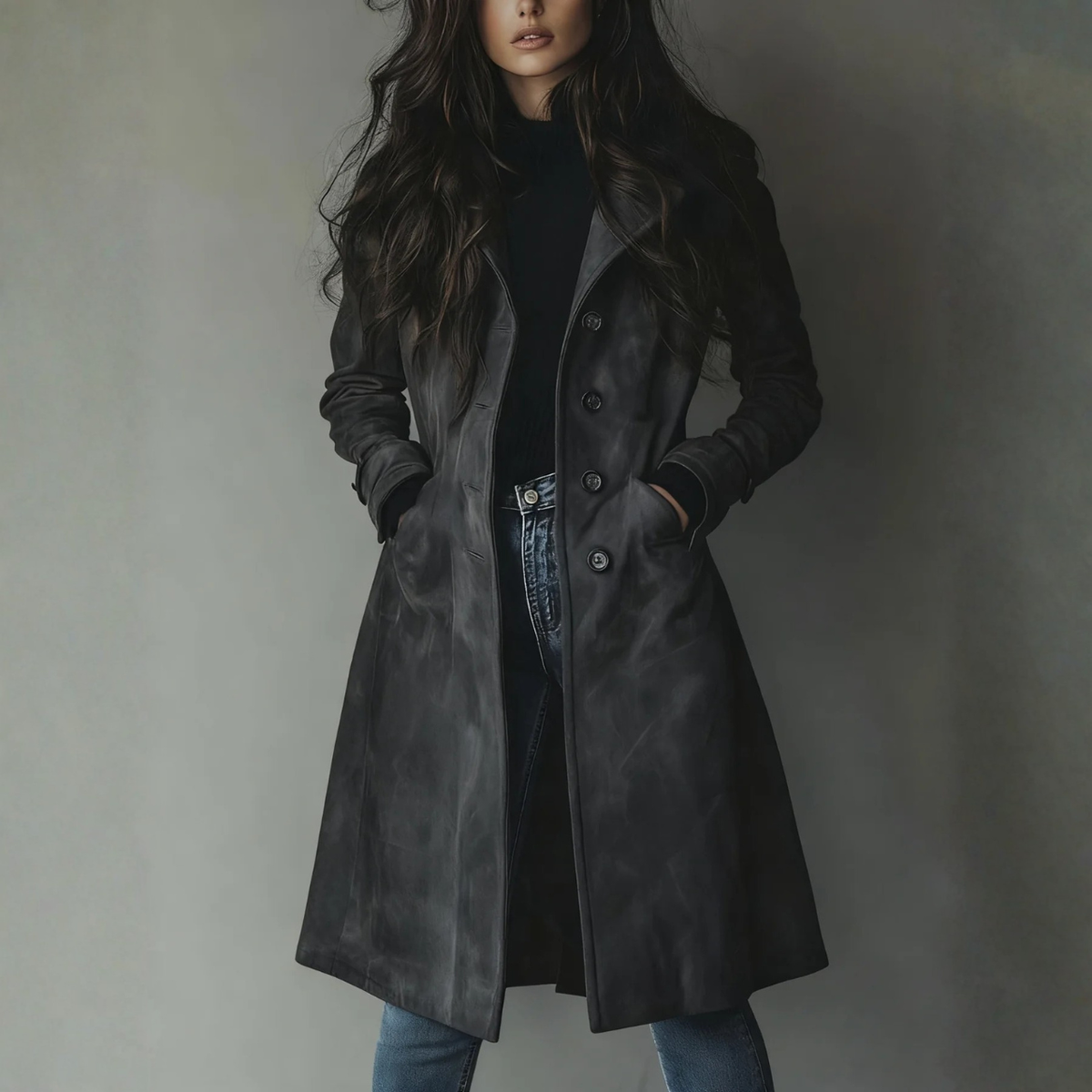 Kateřina | Vintage Suede Trenčkot