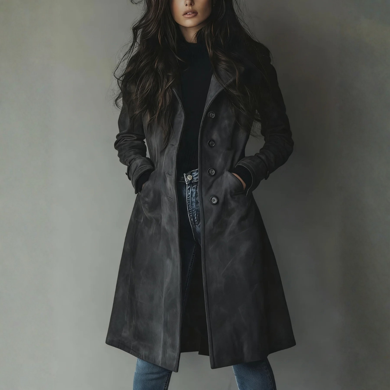 Kateřina | Vintage Suede Trenčkot