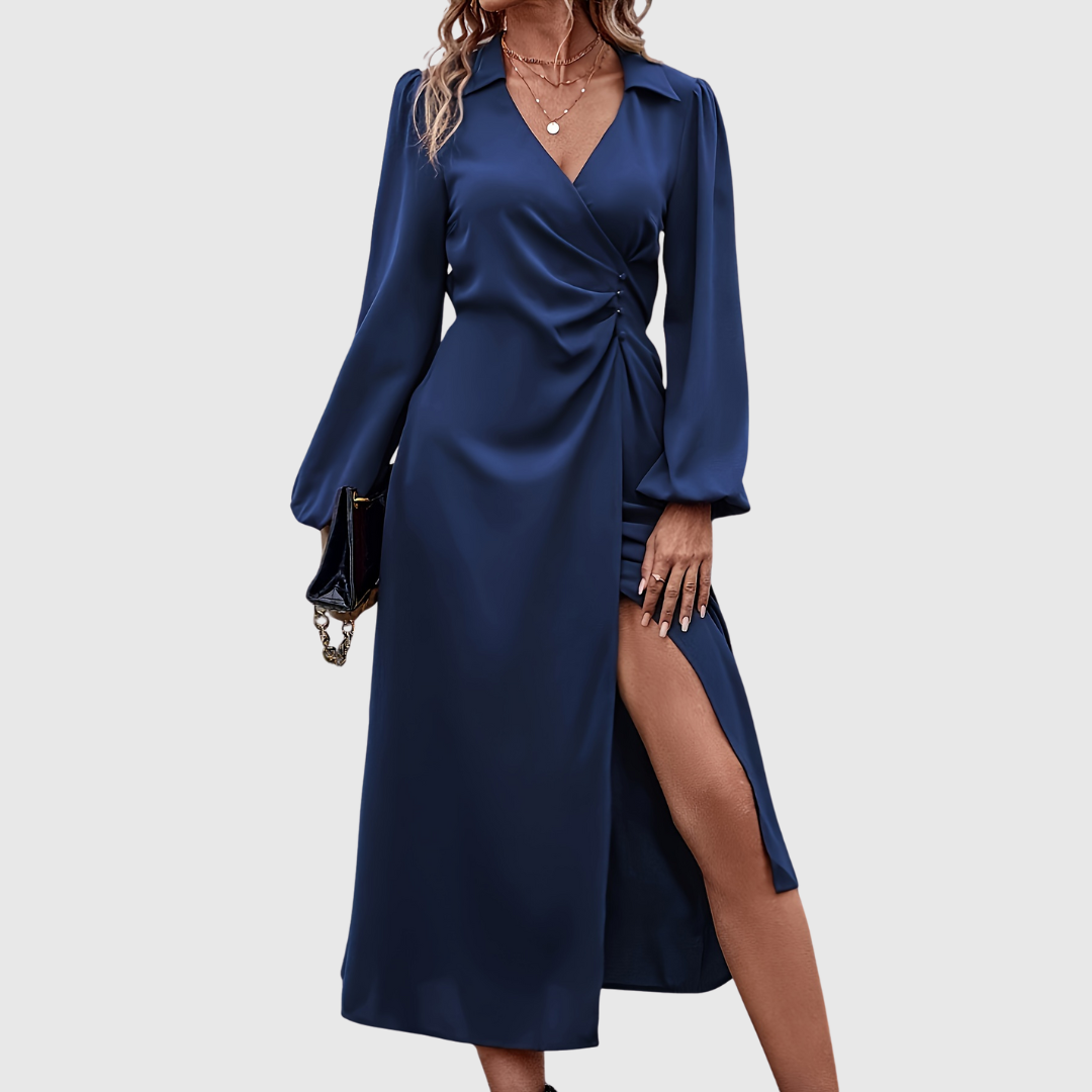 Islanna | Šaty s twist přední částí pro dojíždění