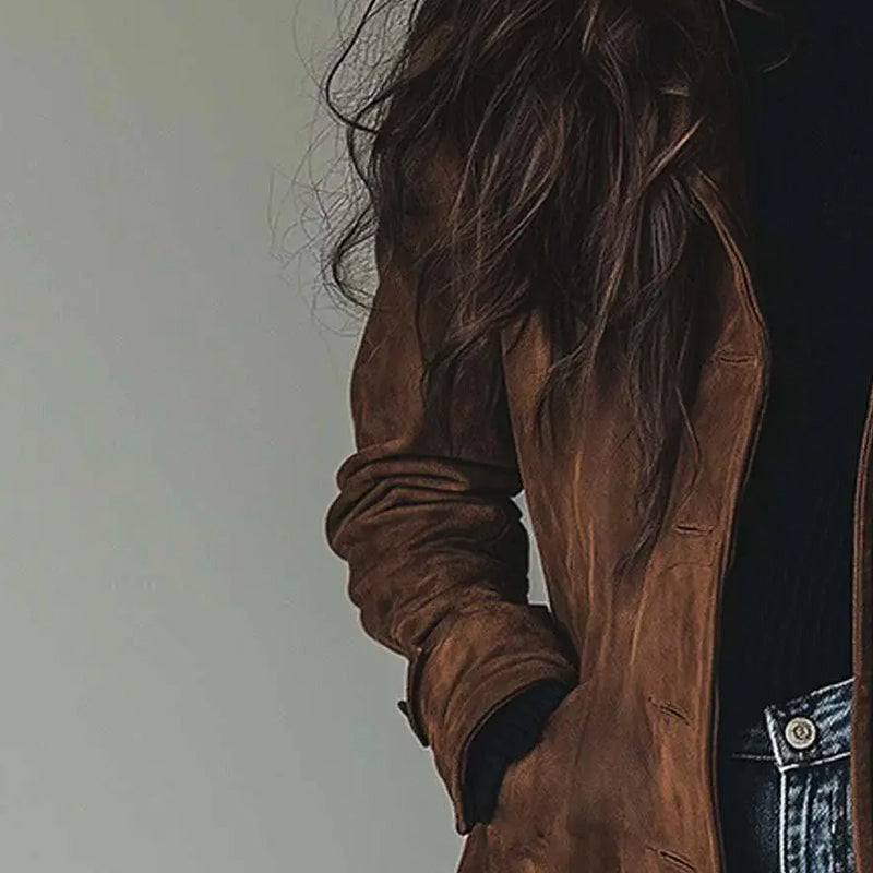 Kateřina | Vintage Suede Trenčkot