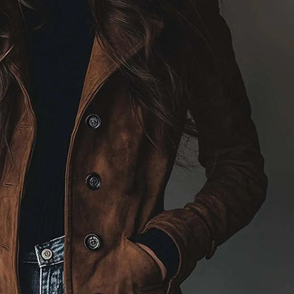 Kateřina | Vintage Suede Trenčkot