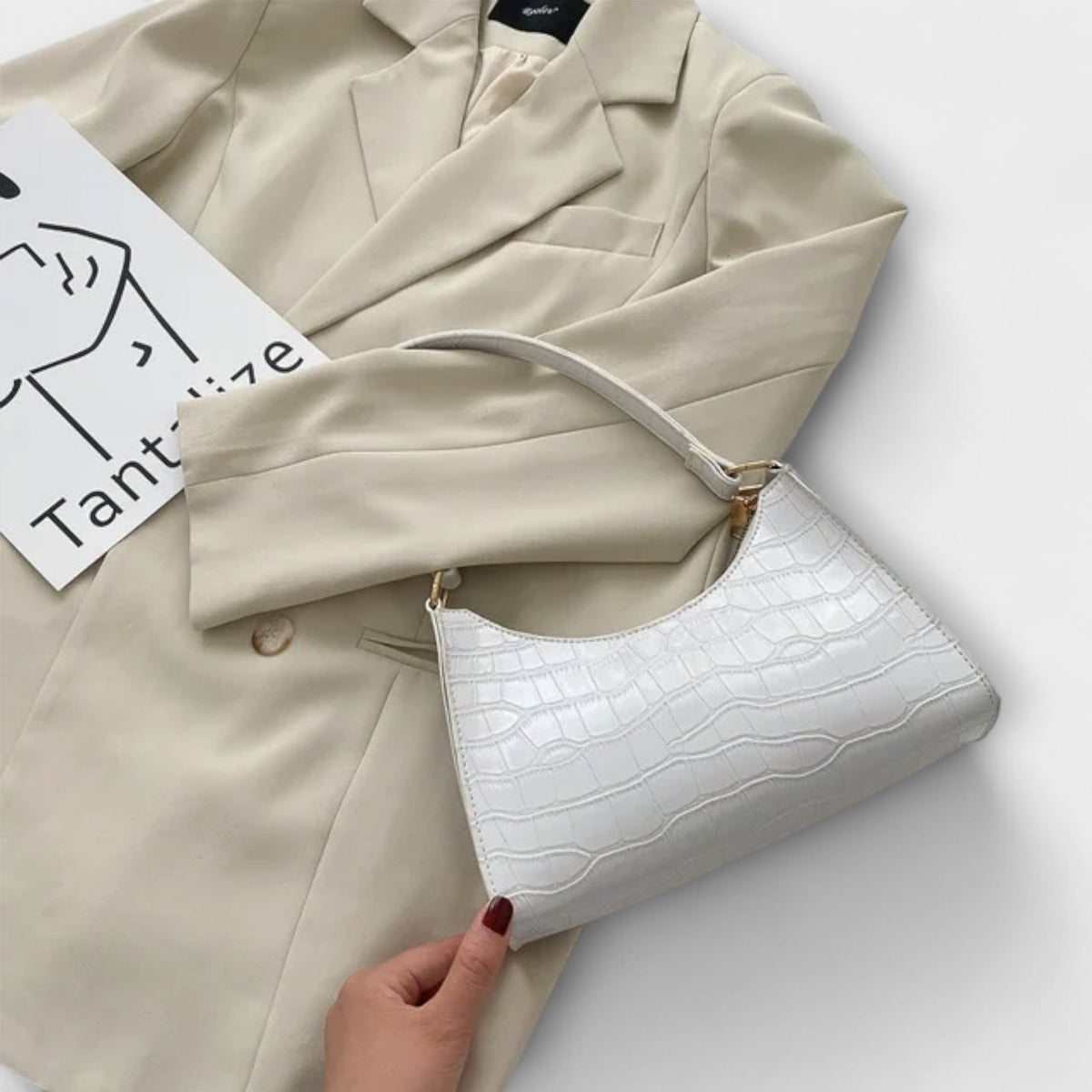 Olivia - Lesklá Kožená Taška