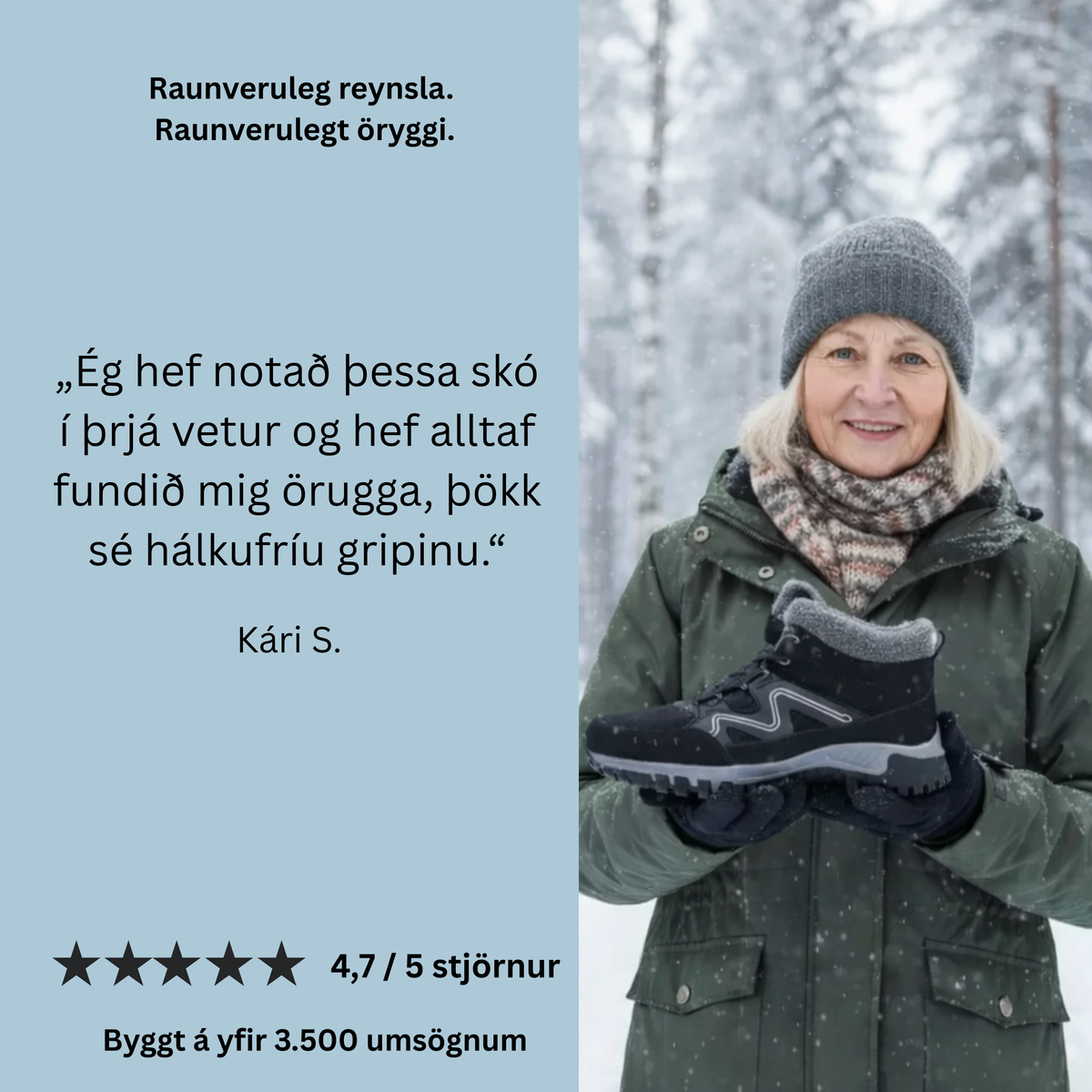 Norva™ – Vetrarskór fyrir þægindi og hálkuöruggt grip