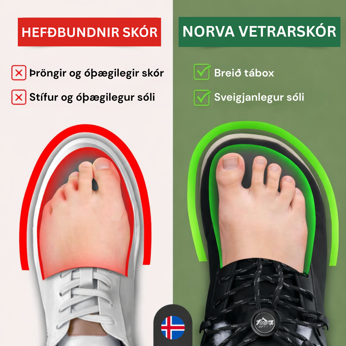 Norva™ – Vetrarskór fyrir þægindi og hálkuöruggt grip
