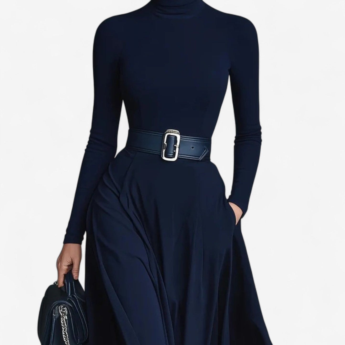 Yvelise™ Maxi Šaty s Vysokým Límcem