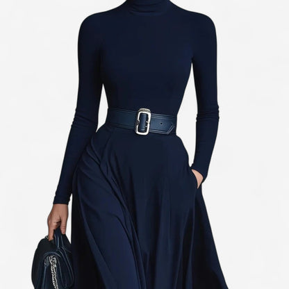 Yvelise™ Maxi Šaty s Vysokým Límcem