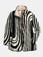 Soraya | Lehká prošívaná bunda s abstraktním geometrickým designem