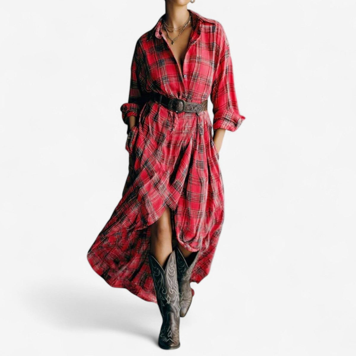 Clelia™ Kostkovaná Šaty