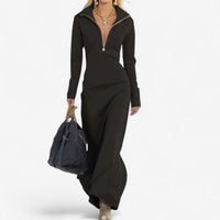 Katsiaryna™ Růžový Plášť s Límcem