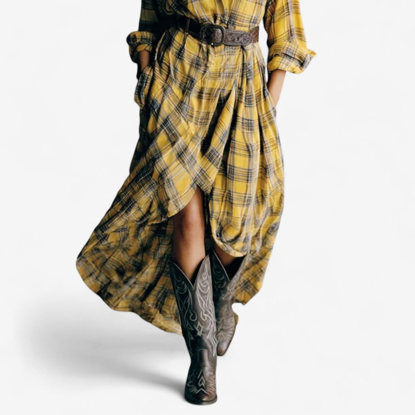 Clelia™ Kostkovaná Šaty